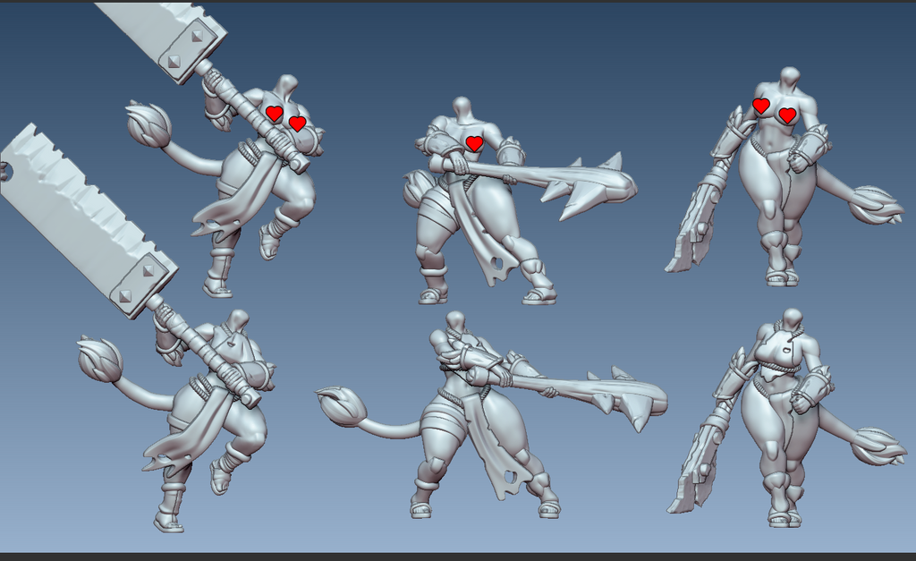 Feral Goblin Marauders | 32mm Unpainted Resin Kit Model