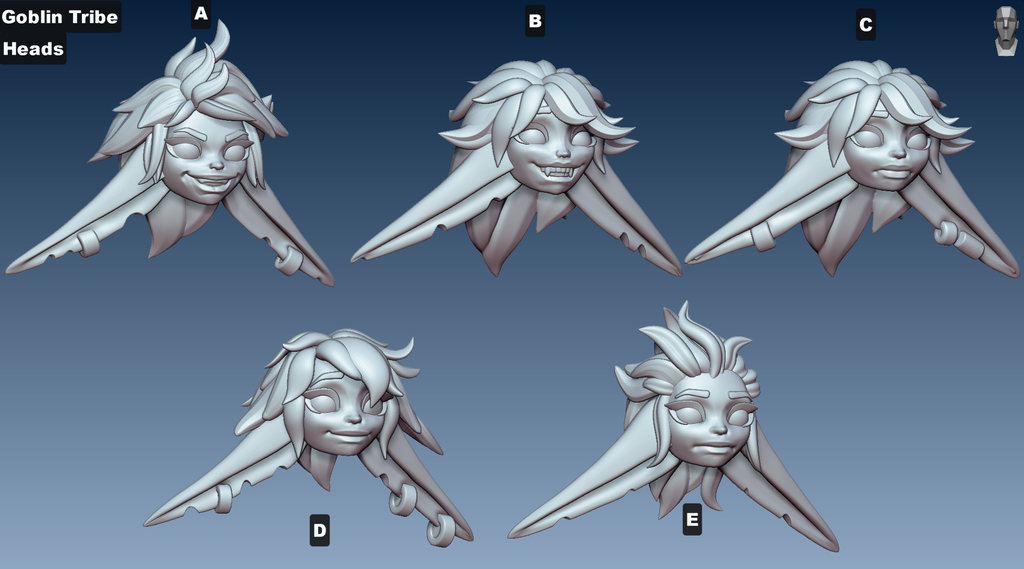Feral Goblin Marauders | 32mm Unpainted Resin Kit Model