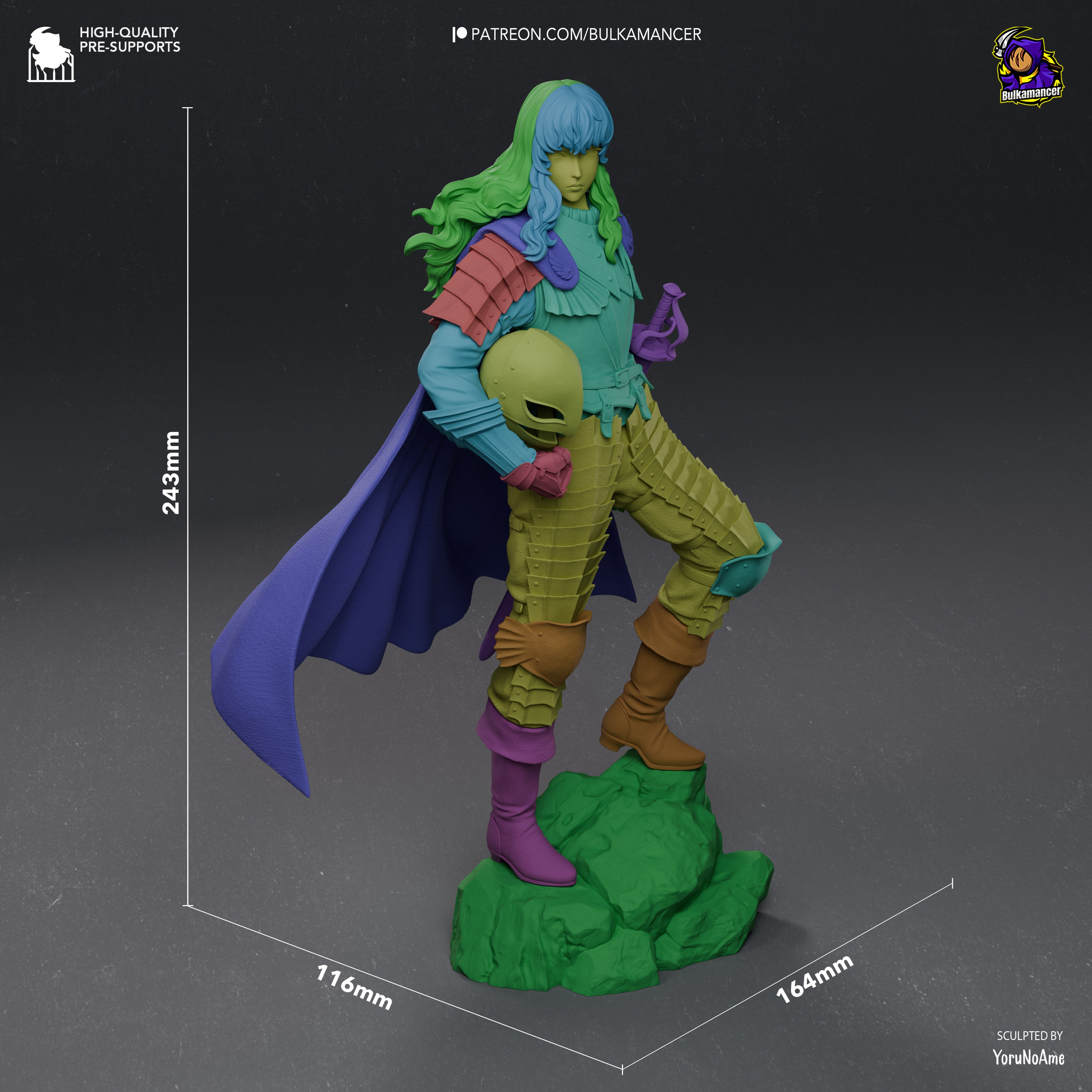 Ethereal Silver Paladin | 1/8 Unpainted Resin Kit Model