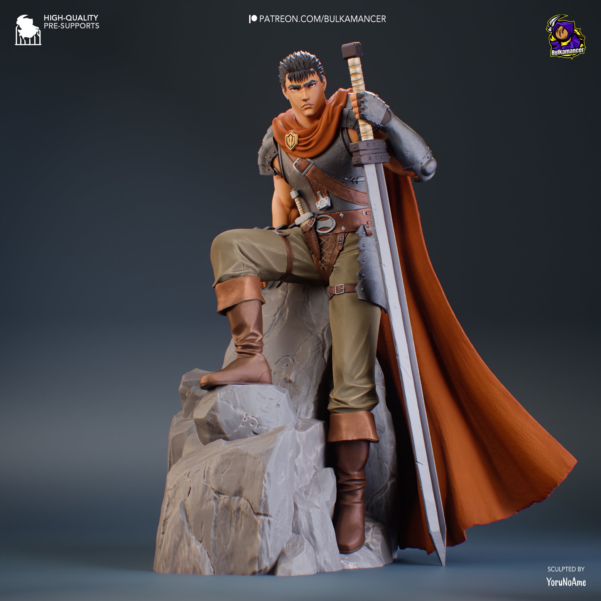 Crimson Cloak Berserker | 1/8 Unpainted Resin Kit Model