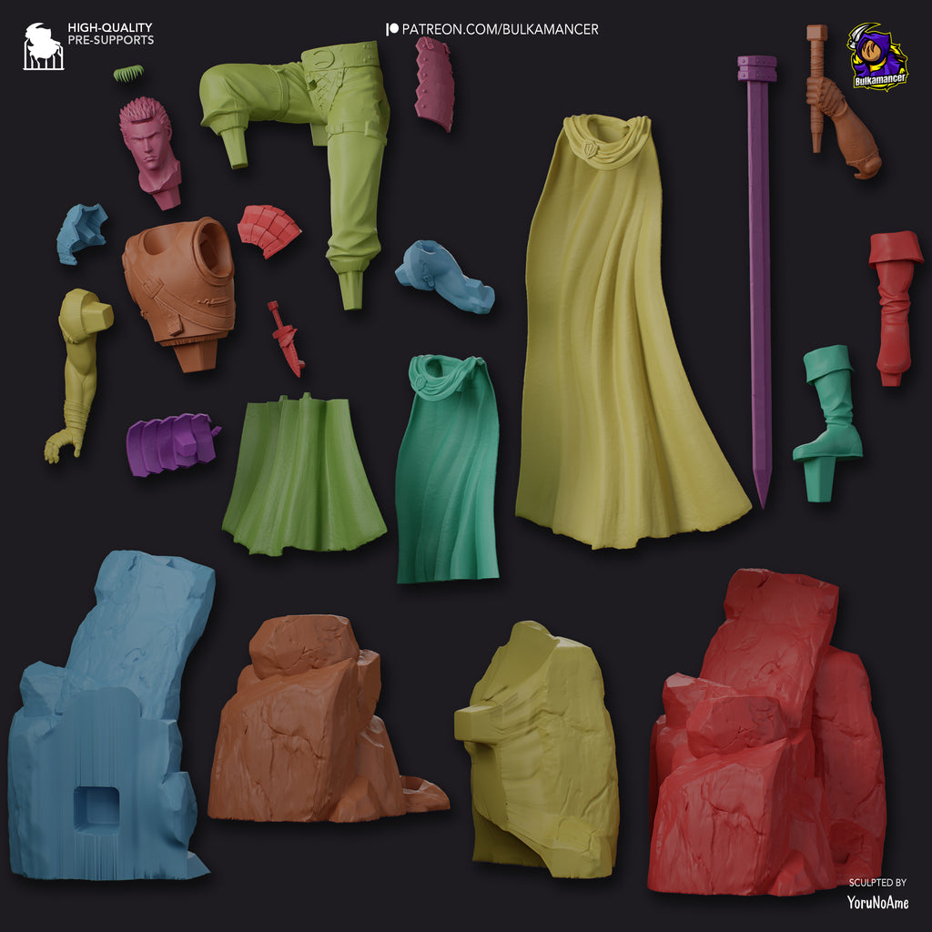 Crimson Cloak Berserker | 1/8 Unpainted Resin Kit Model