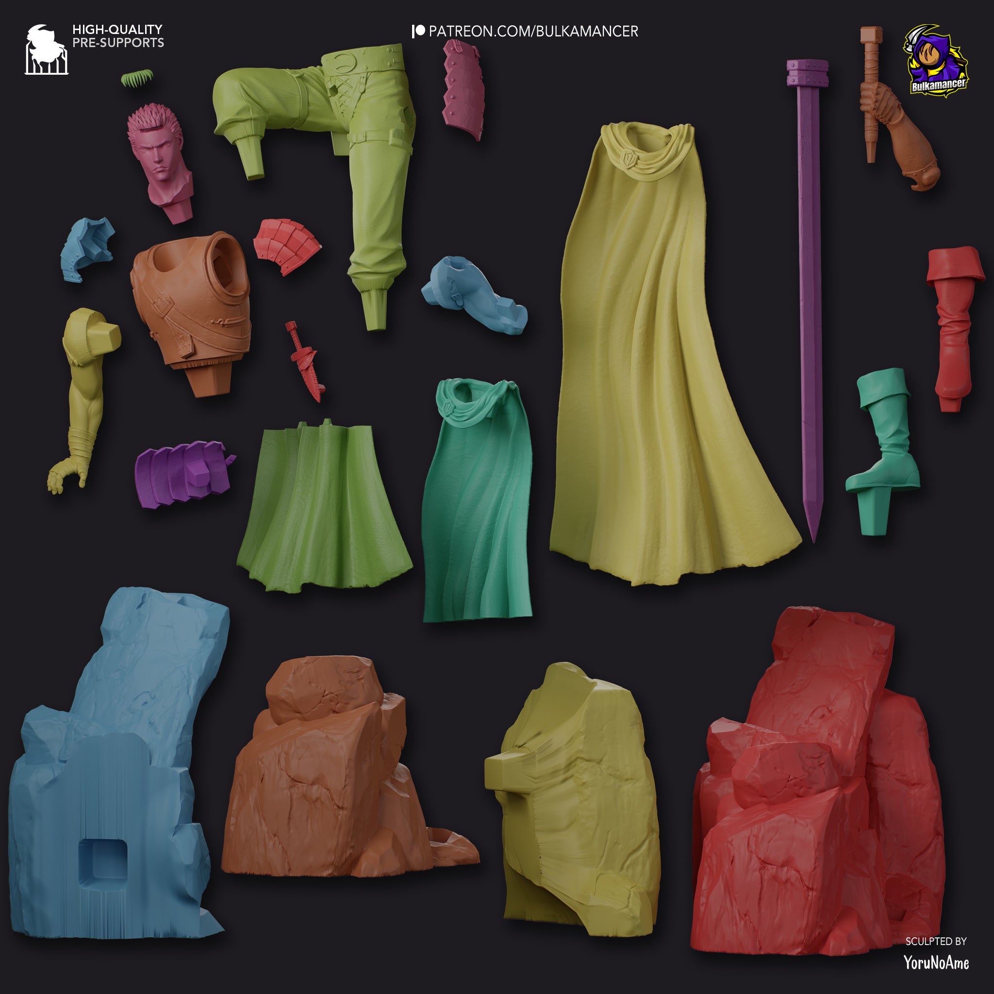 Crimson Cloak Berserker | 1/8 Unpainted Resin Kit Model
