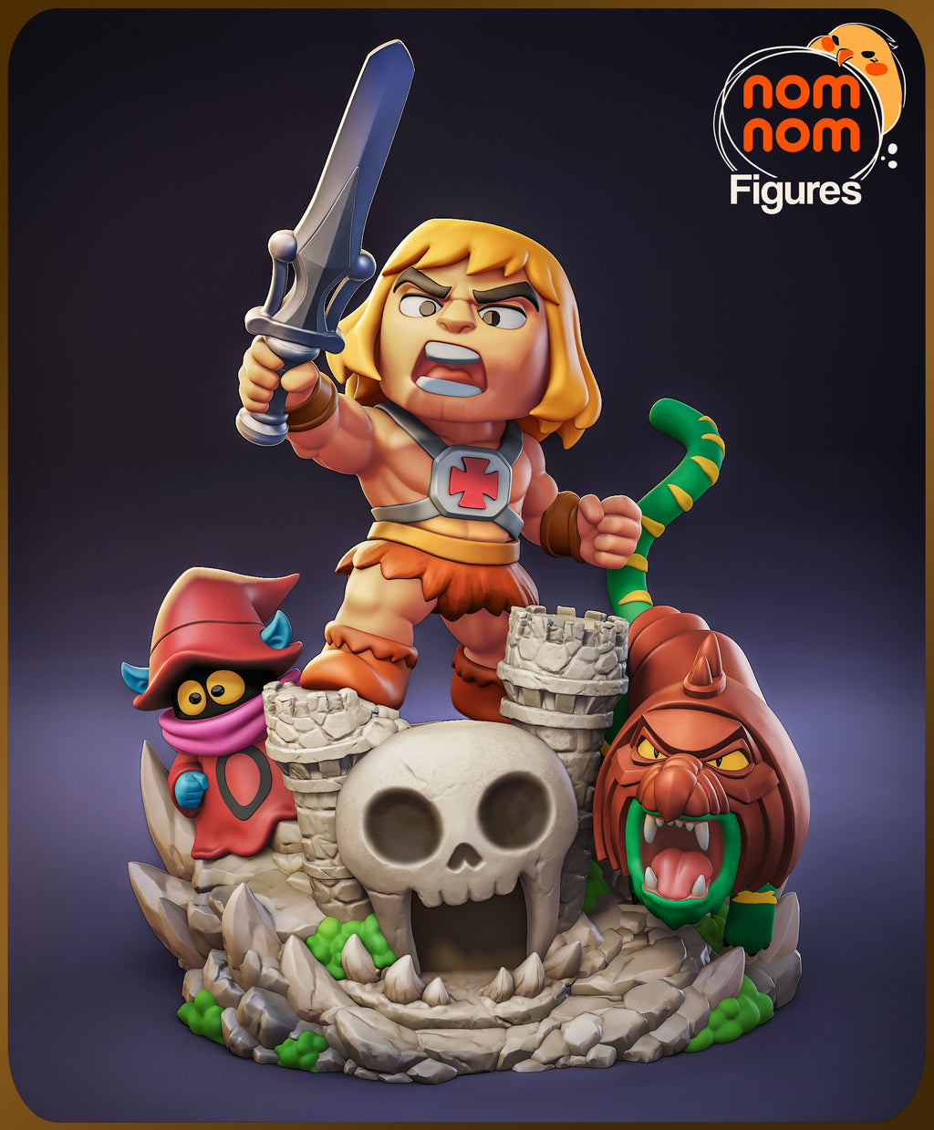Mighty Barbarian Warrior | Chibi Unpainted Resin Kit Model