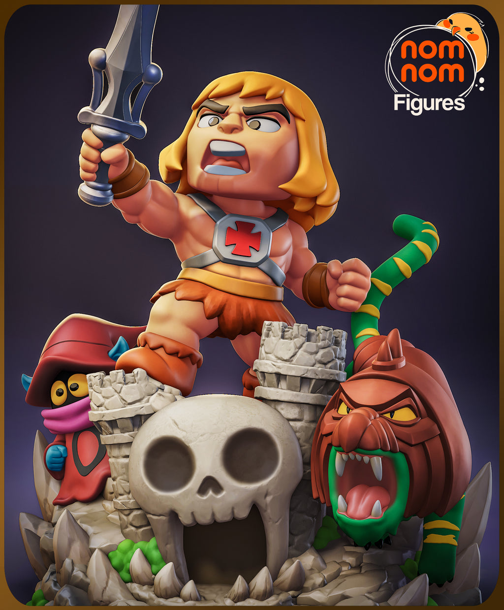 Mighty Barbarian Warrior | Chibi Unpainted Resin Kit Model