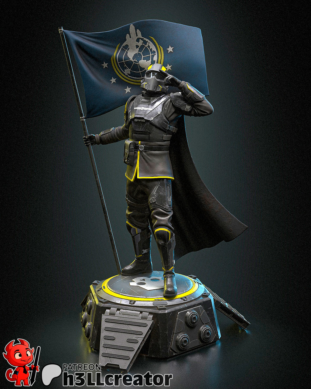 Stellar Banner Sentinel | 1/12 Unpainted Resin Kit Model