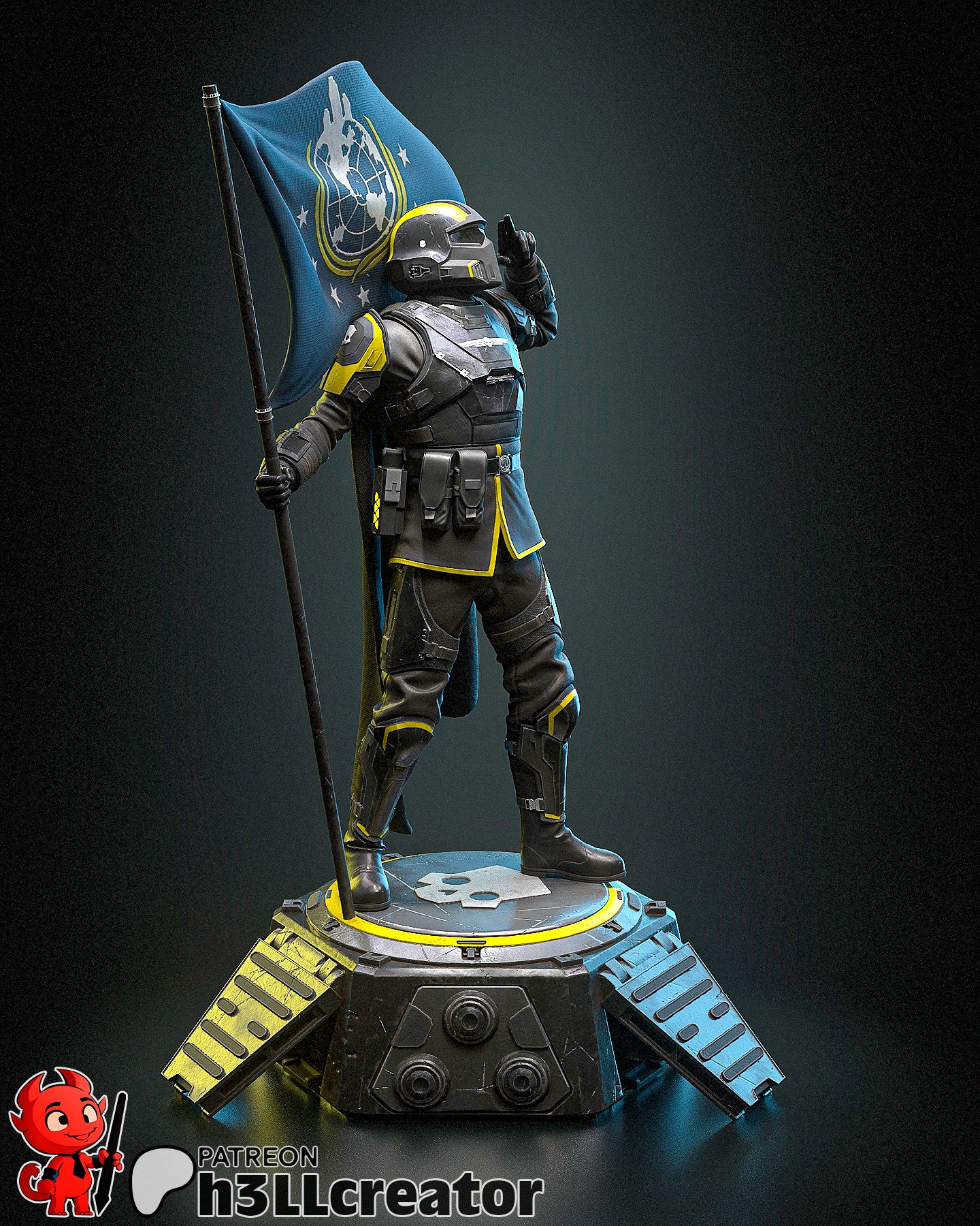 Stellar Banner Sentinel | 1/12 Unpainted Resin Kit Model
