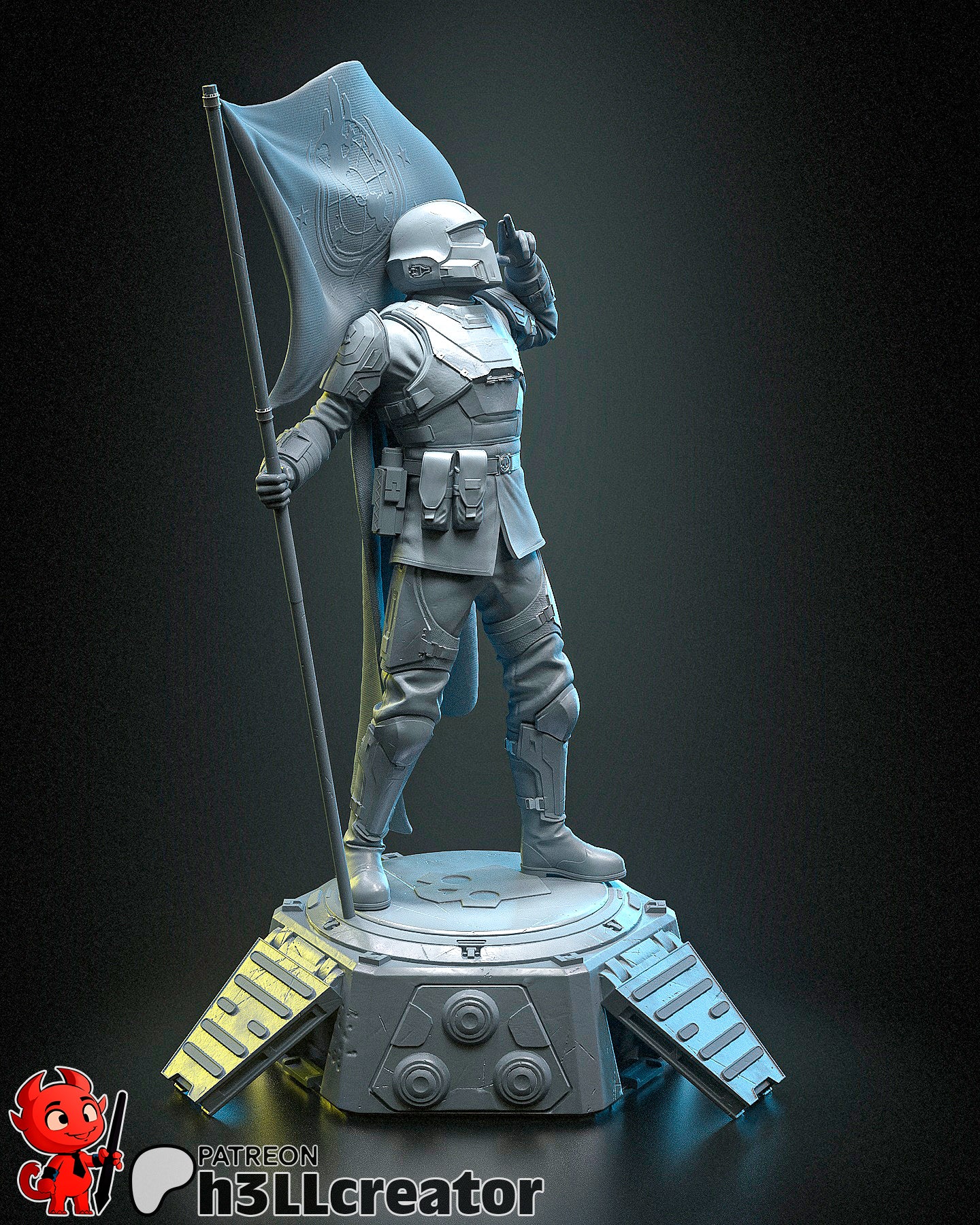 Stellar Banner Sentinel | 1/12 Unpainted Resin Kit Model