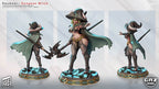 Dungeon Witch Pinup | 32mm and 75mm Unpainted Resin Kit Model