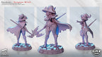 Dungeon Witch Pinup | 32mm and 75mm Unpainted Resin Kit Model
