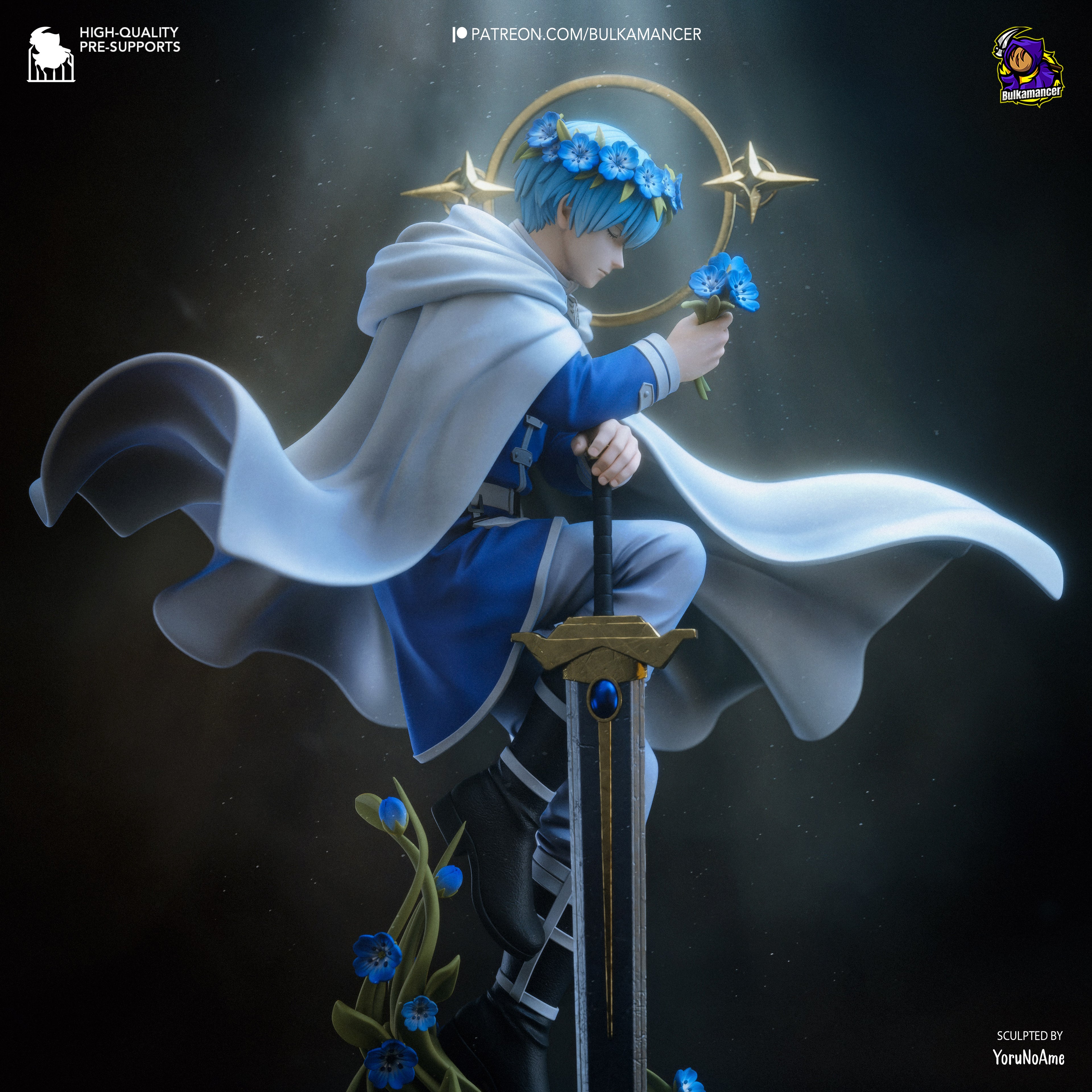Celestial Bloom Guardian | 1/8 Unpainted Resin Kit Model