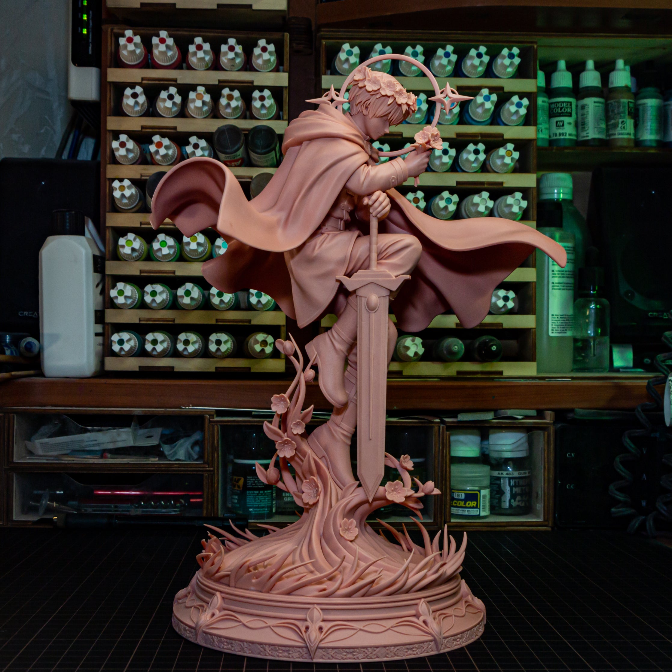 Celestial Bloom Guardian | 1/8 Unpainted Resin Kit Model