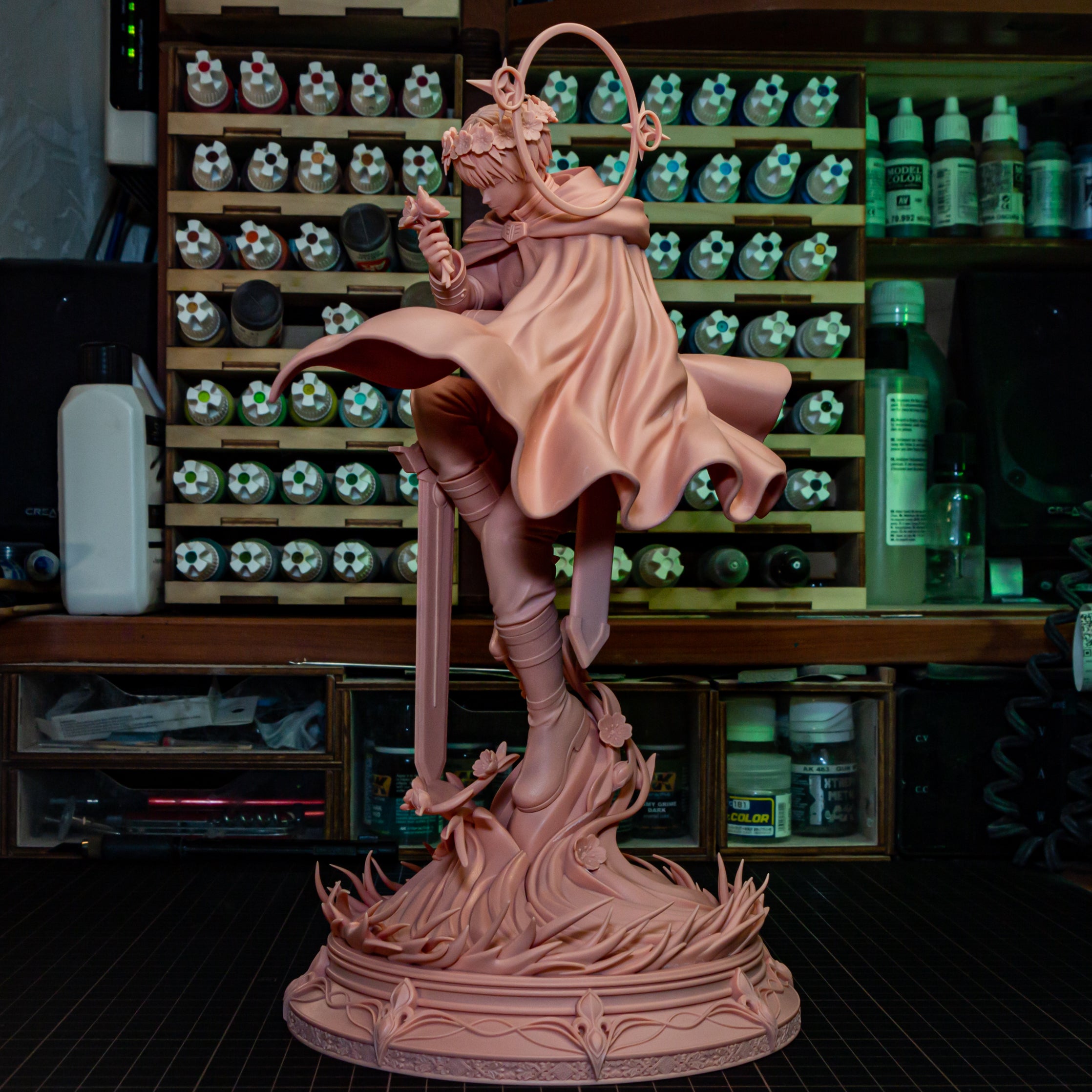 Celestial Bloom Guardian | 1/8 Unpainted Resin Kit Model