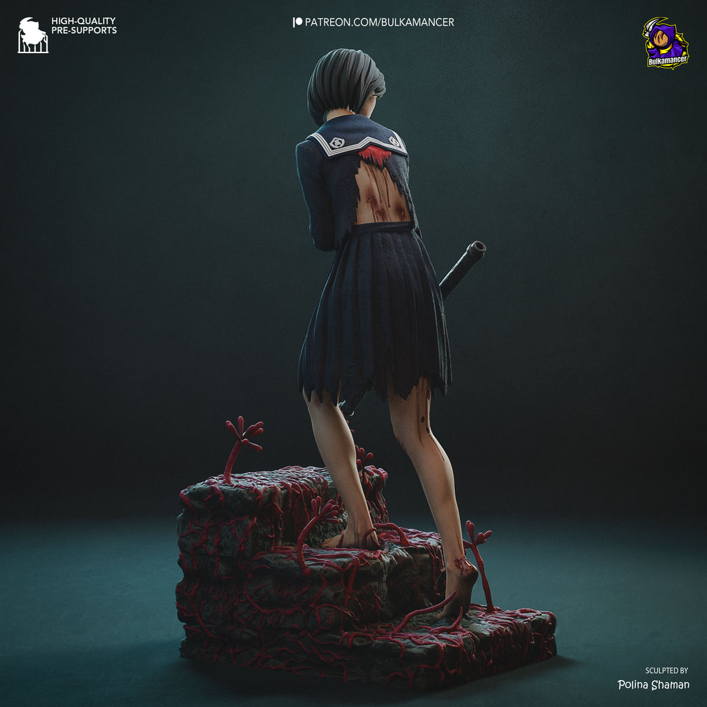 Crimson Veil Lament | 1/8 Unpainted Resin Kit Model