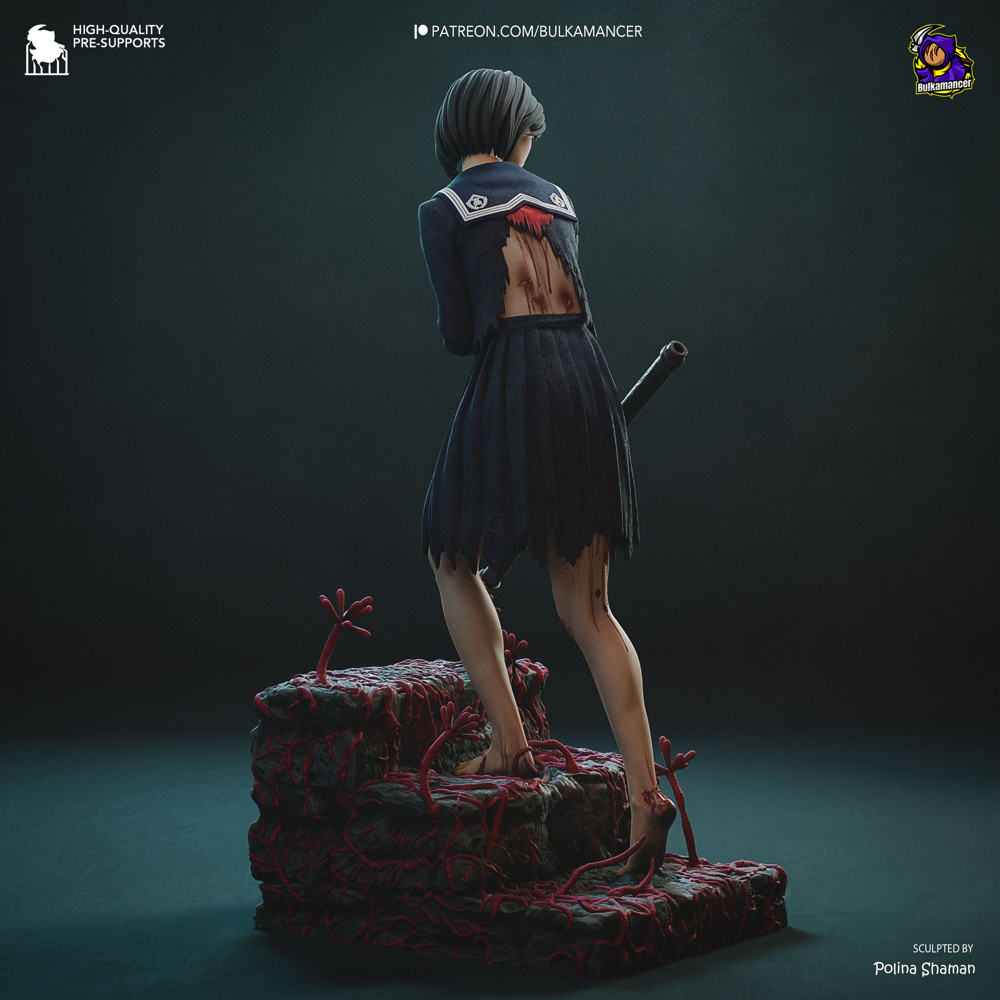 Crimson Veil Lament | 1/8 Unpainted Resin Kit Model