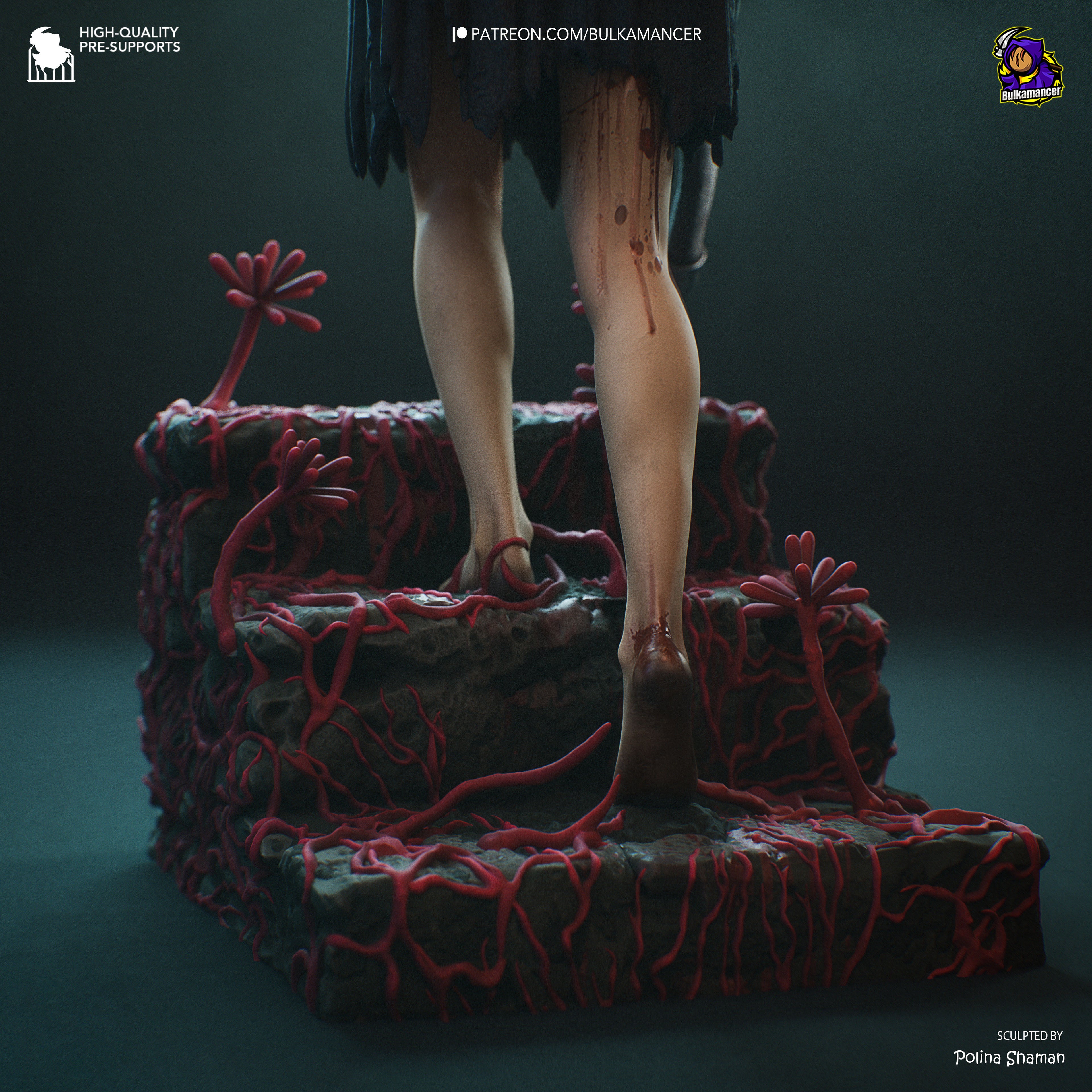 Crimson Veil Lament | 1/8 Unpainted Resin Kit Model