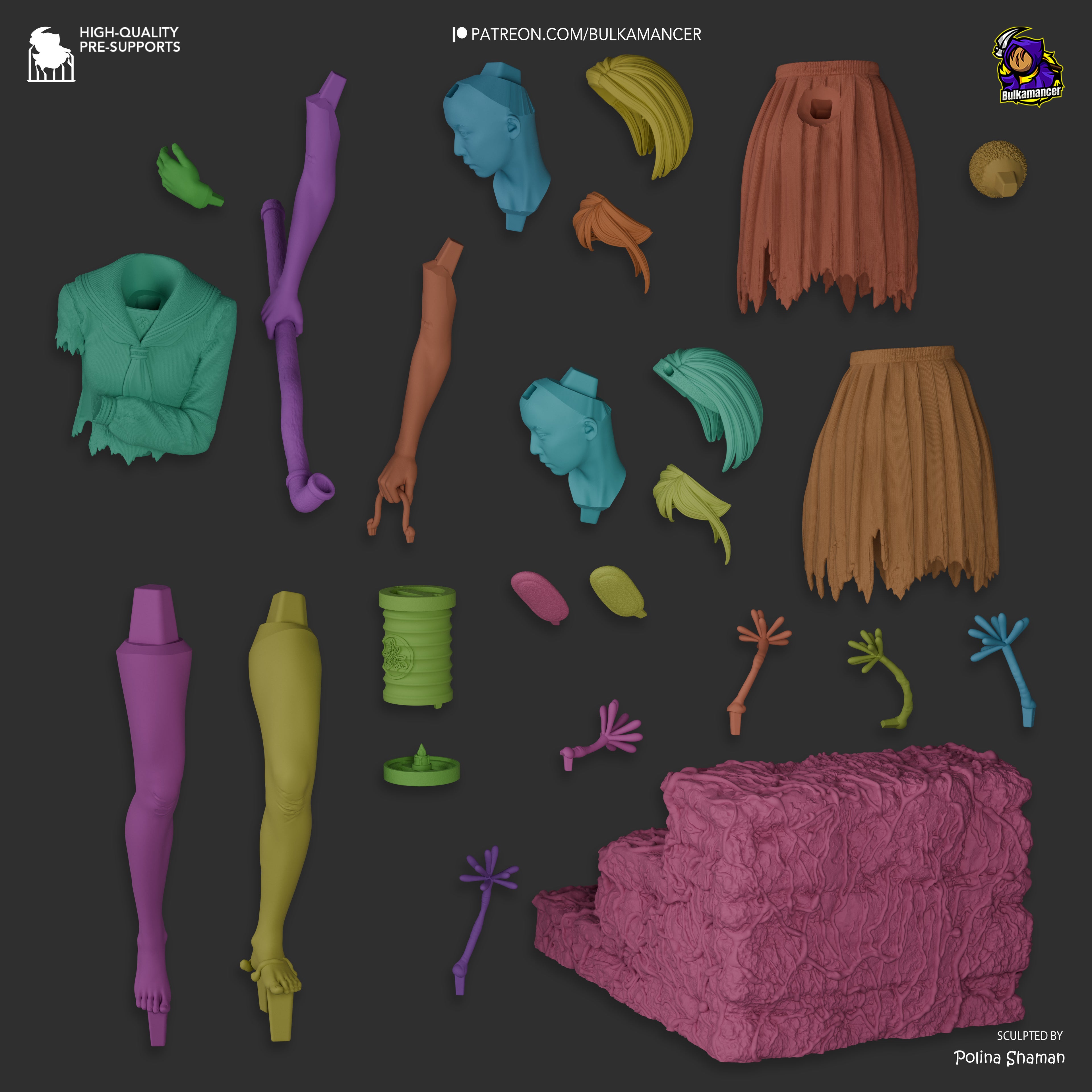 Crimson Veil Lament | 1/8 Unpainted Resin Kit Model