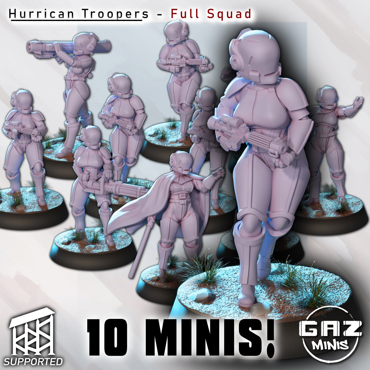 Tempest Assault Squad | 32mm Unpainted Resin Kit Model