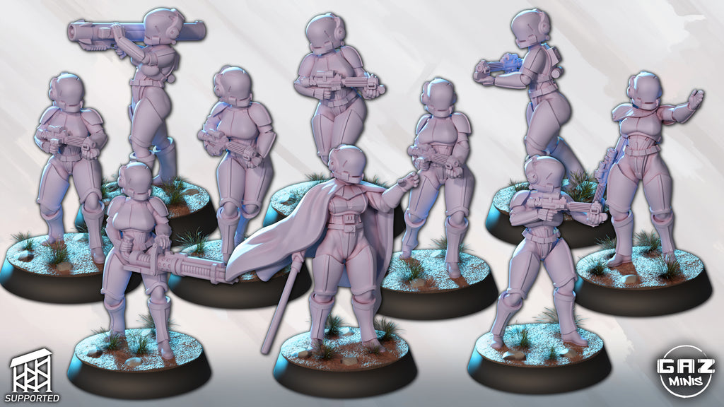 Tempest Assault Squad | 32mm Unpainted Resin Kit Model
