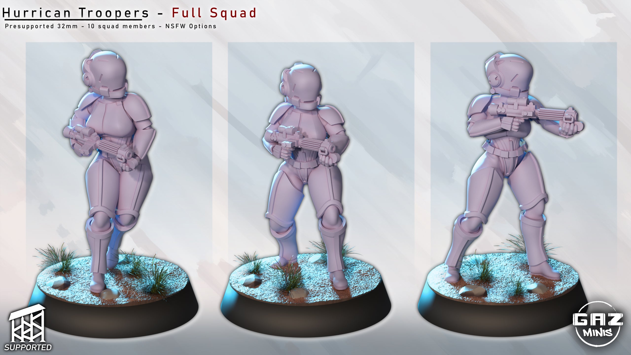 Tempest Assault Squad | 32mm Unpainted Resin Kit Model
