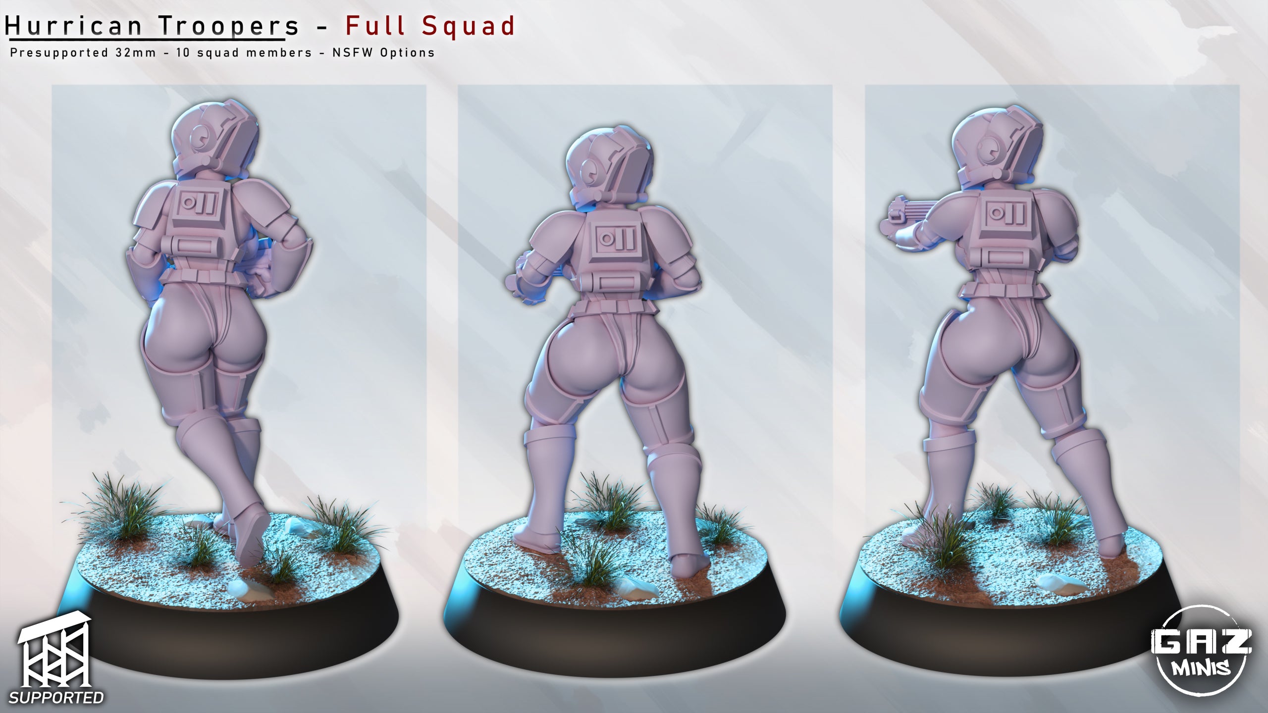 Tempest Assault Squad | 32mm Unpainted Resin Kit Model