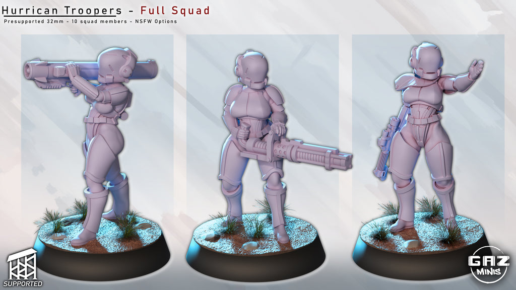 Tempest Assault Squad | 32mm Unpainted Resin Kit Model