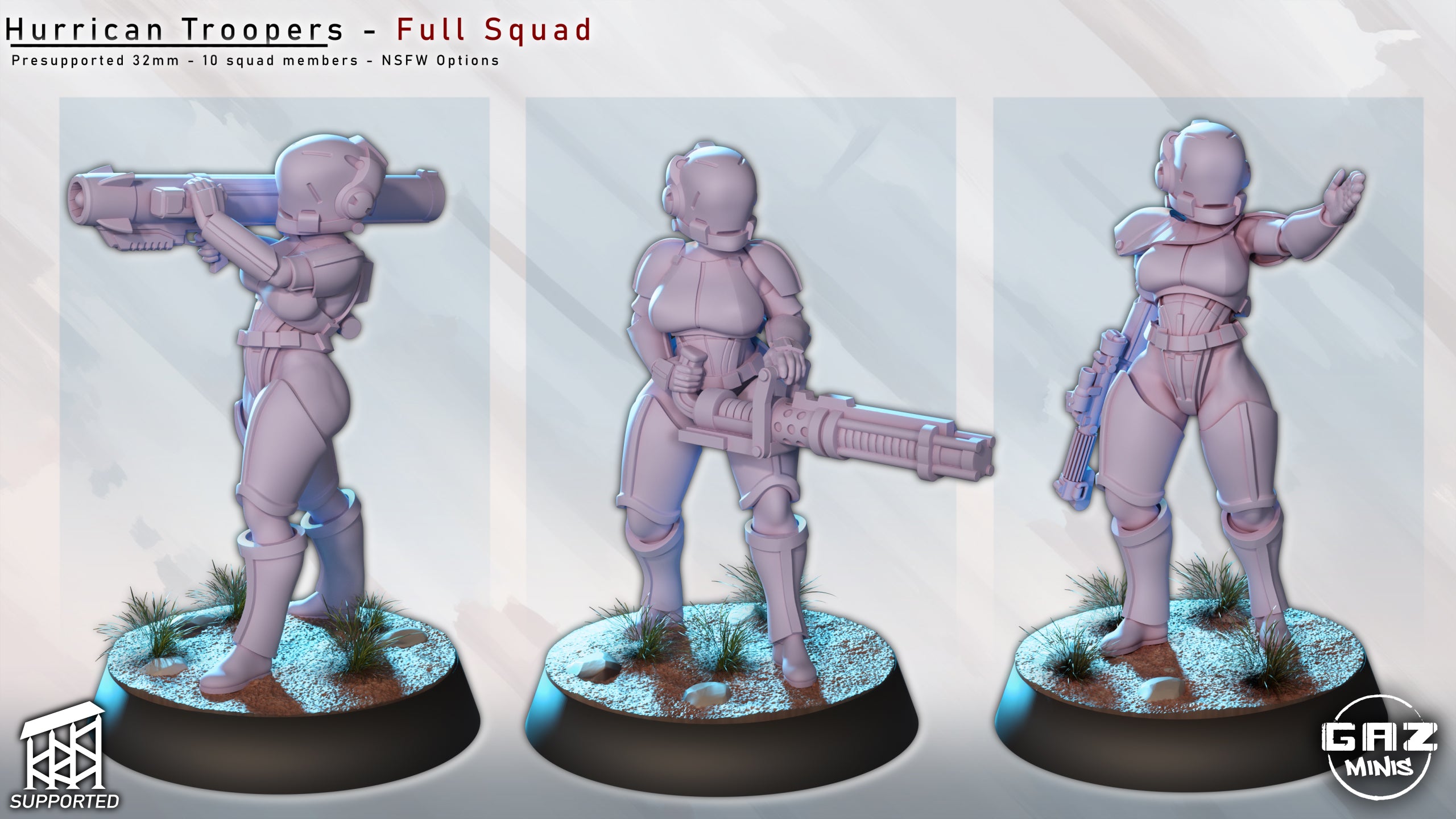 Tempest Assault Squad | 32mm Unpainted Resin Kit Model