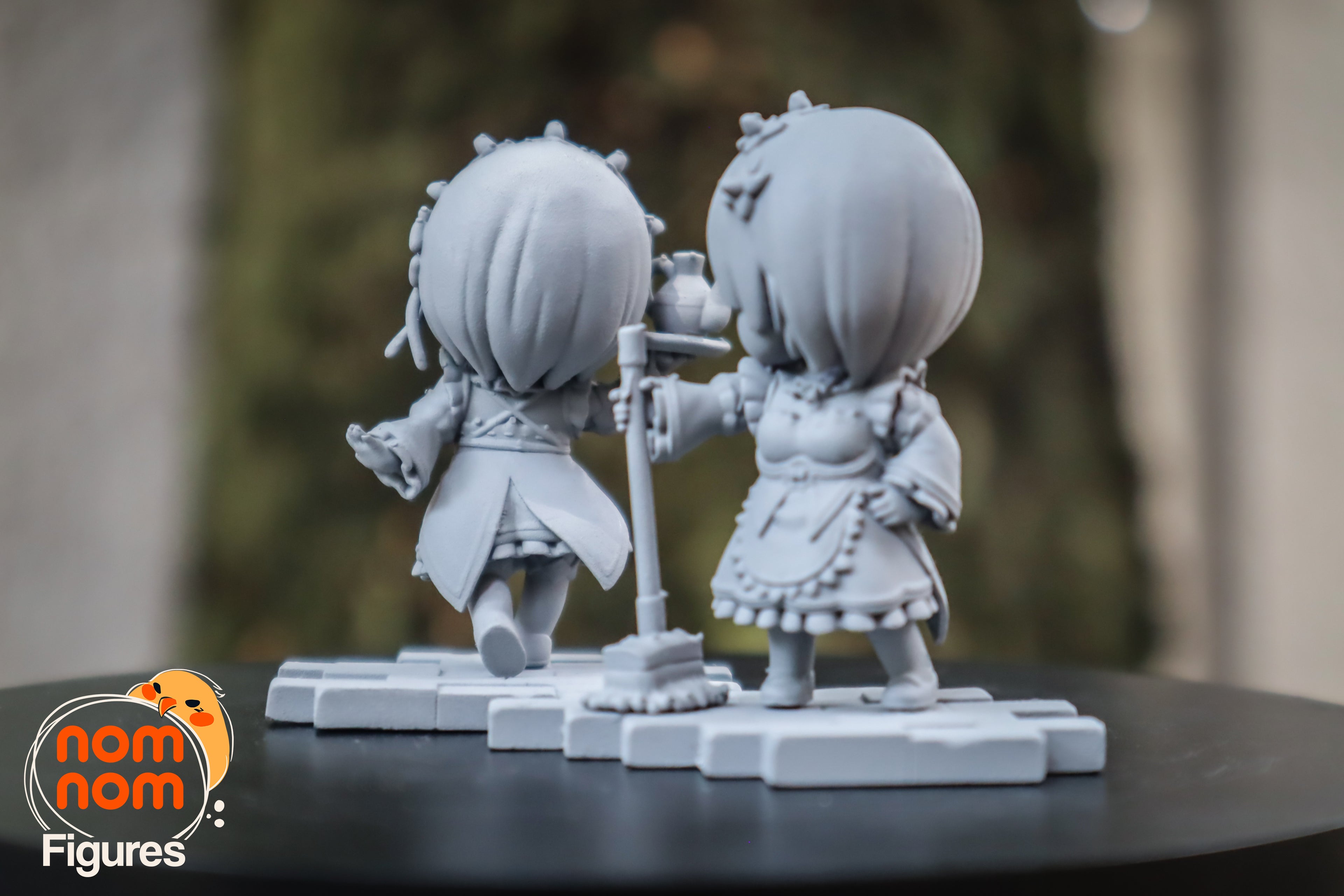 Verdant Hearthmaids | Chibi Unpainted Resin Kit Model