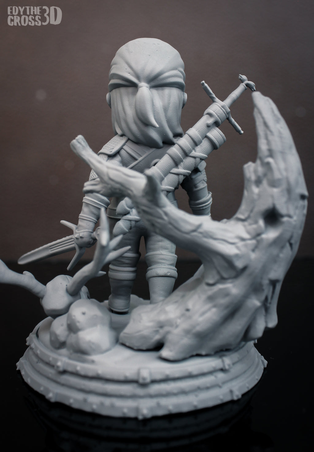 Silvermane Wolfslayer | Chibi Unpainted Resin Kit Model