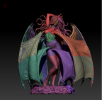 Eclipse Wing Demoness | 1/6 Unpainted Resin Kit Model