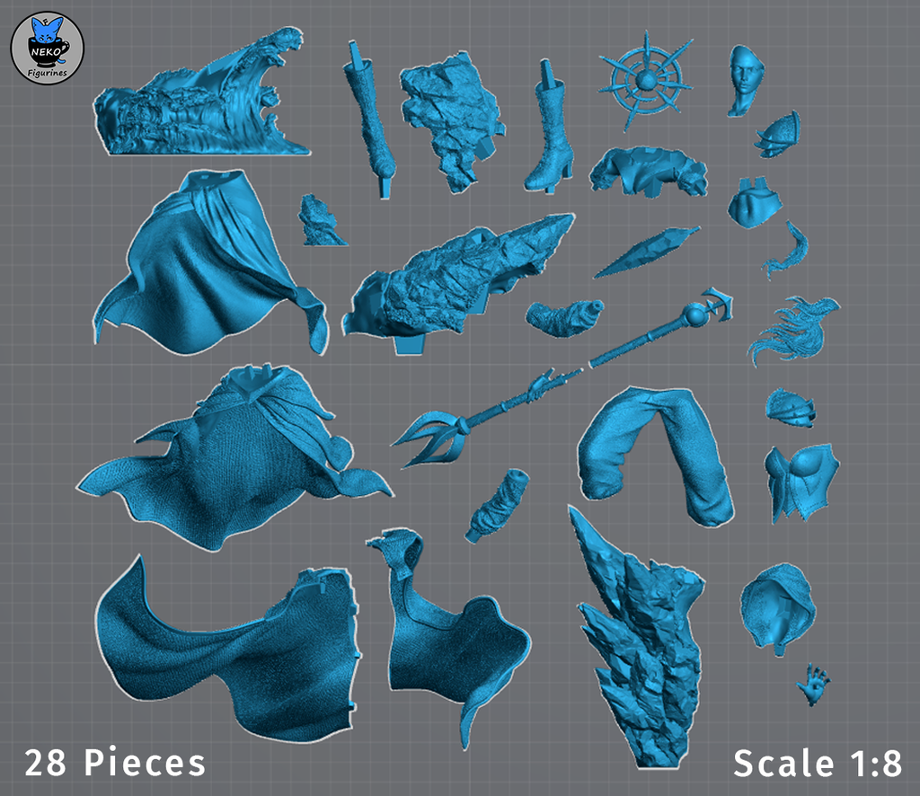 Frostveil Sorceress | 1/7 Unpainted Resin Kit