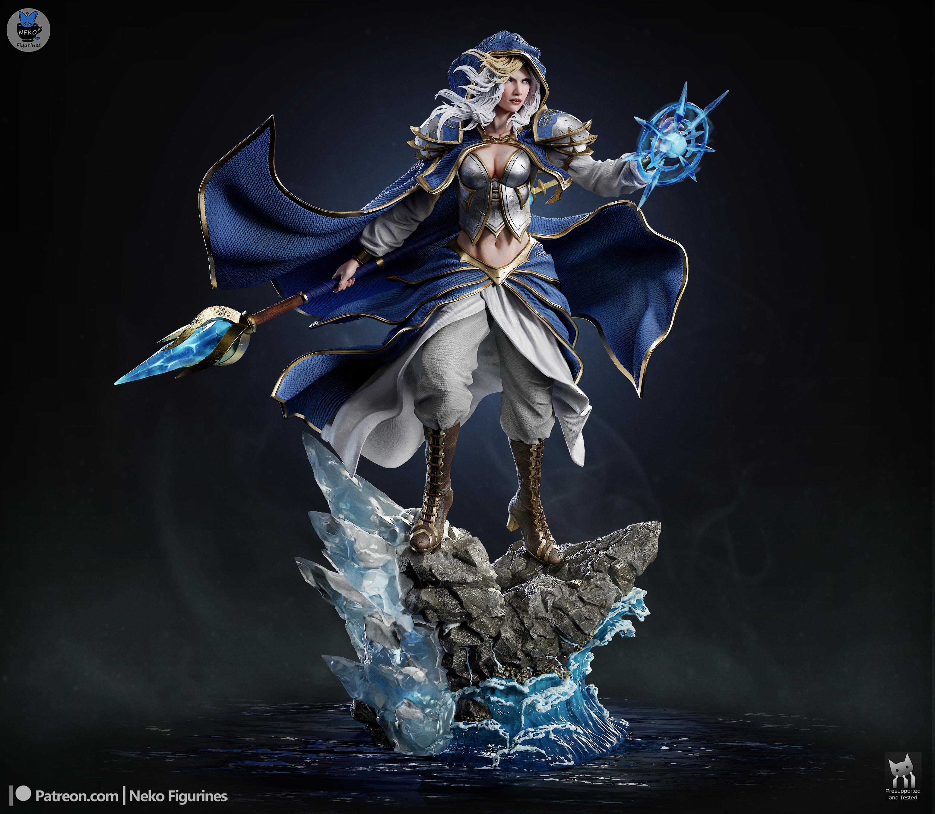 Frostveil Sorceress | 1/7 Unpainted Resin Kit