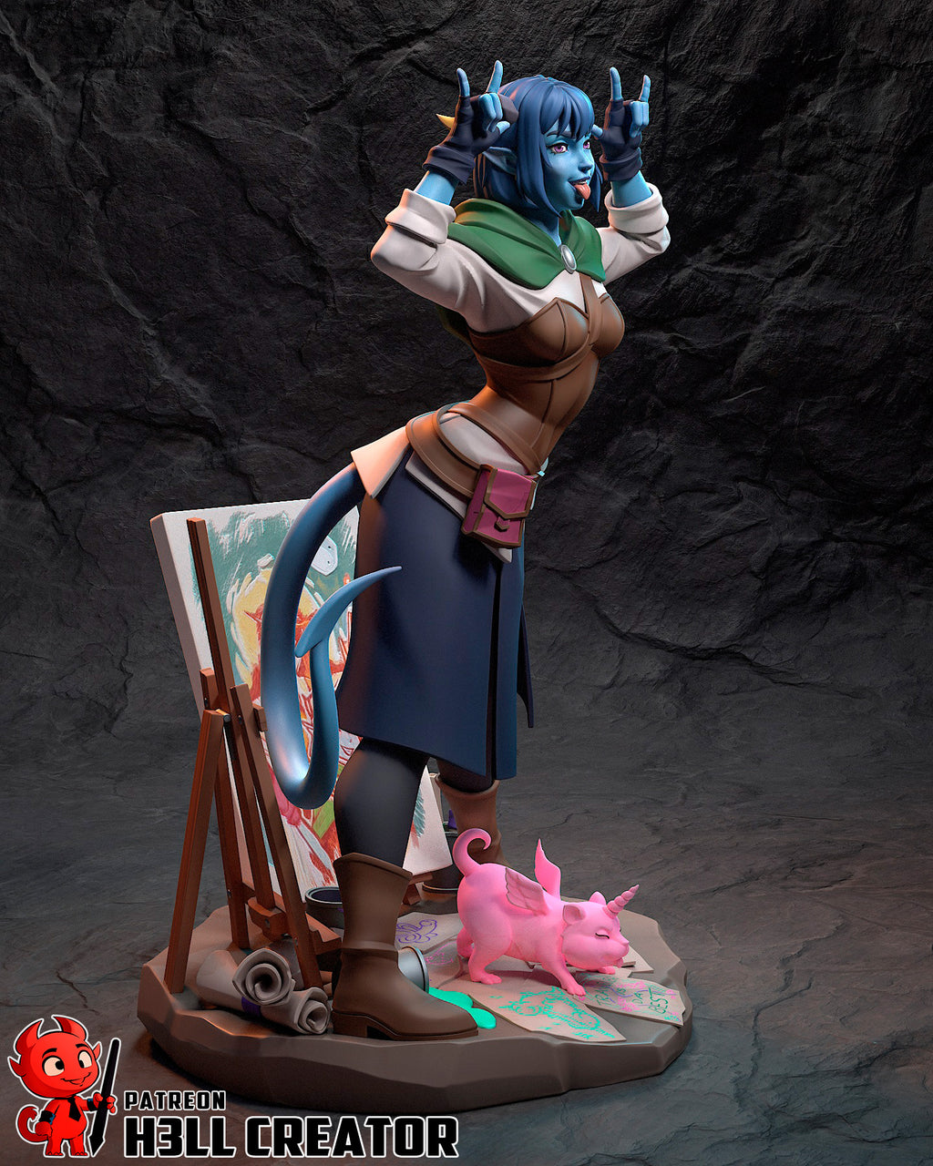 Azure Chaos Muse | 1/10 Unpainted Resin Kit Model