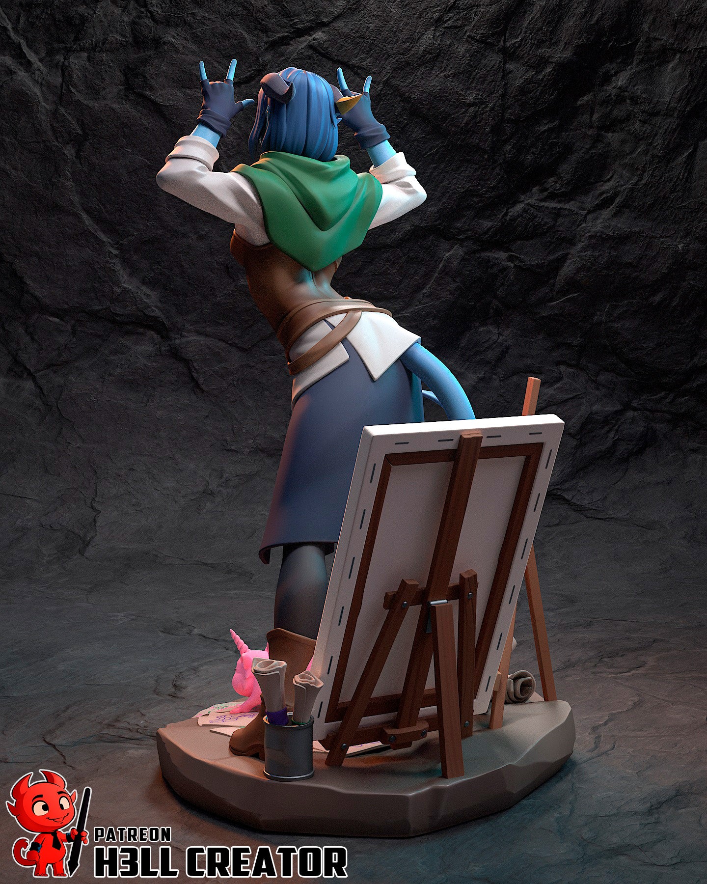 Azure Chaos Muse | 1/10 Unpainted Resin Kit Model