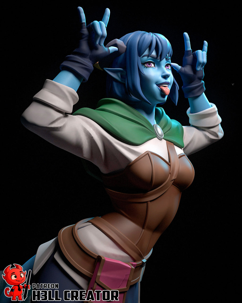 Azure Chaos Muse | 1/10 Unpainted Resin Kit Model