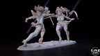 Frostblade Sisters | 32mm & 75mm Unpainted Resin Kit Model