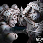 Frostblade Sisters | 32mm & 75mm Unpainted Resin Kit Model