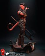 Crimson Horned Axe Warden | 1/12 Unpainted Resin Kit Model