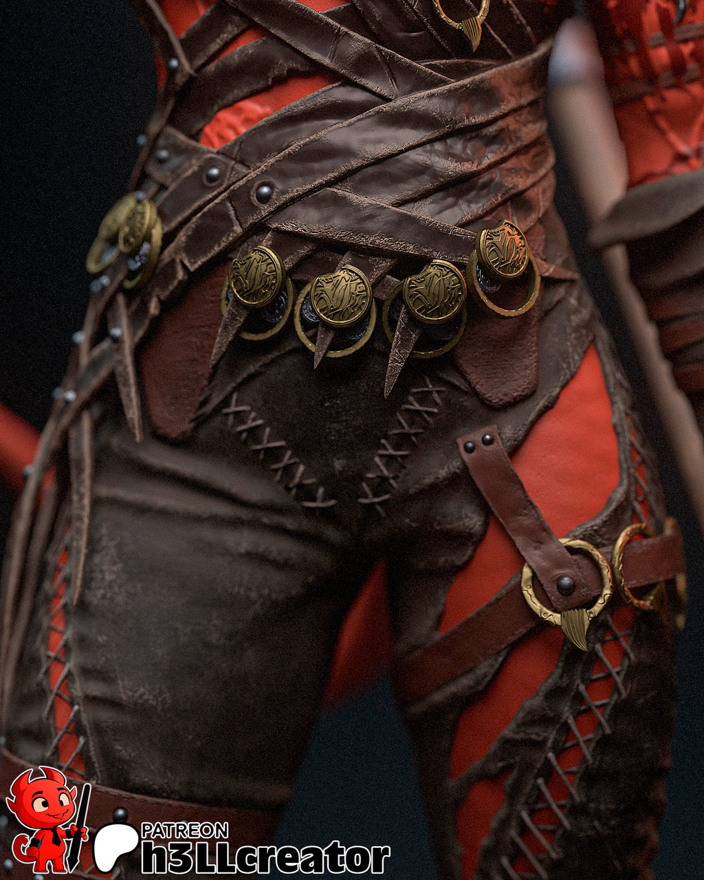 Crimson Horned Axe Warden | 1/12 Unpainted Resin Kit Model