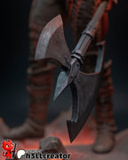 Crimson Horned Axe Warden | 1/12 Unpainted Resin Kit Model