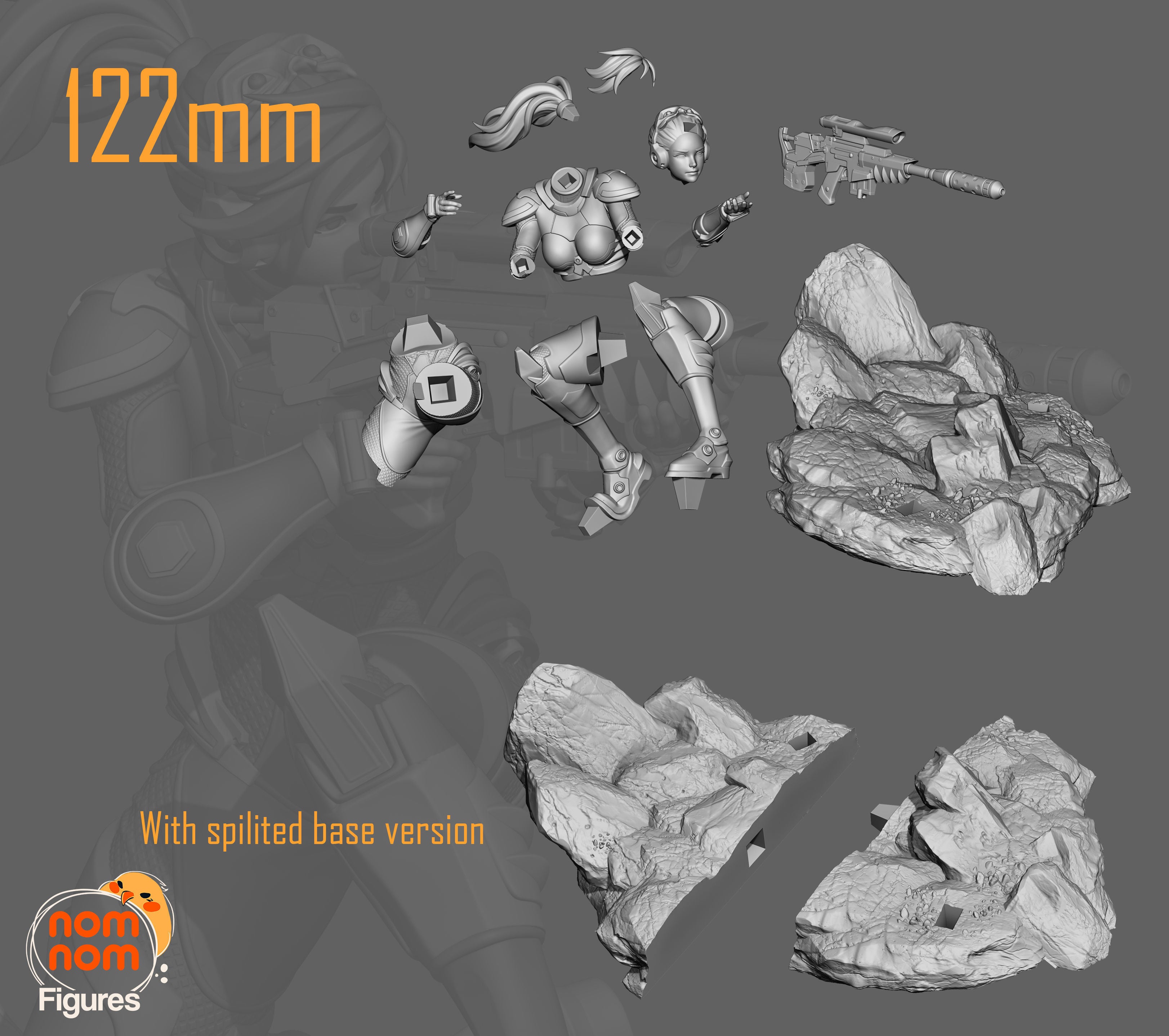 Astral Veil Huntress | 1/8 Unpainted Resin Kit Model