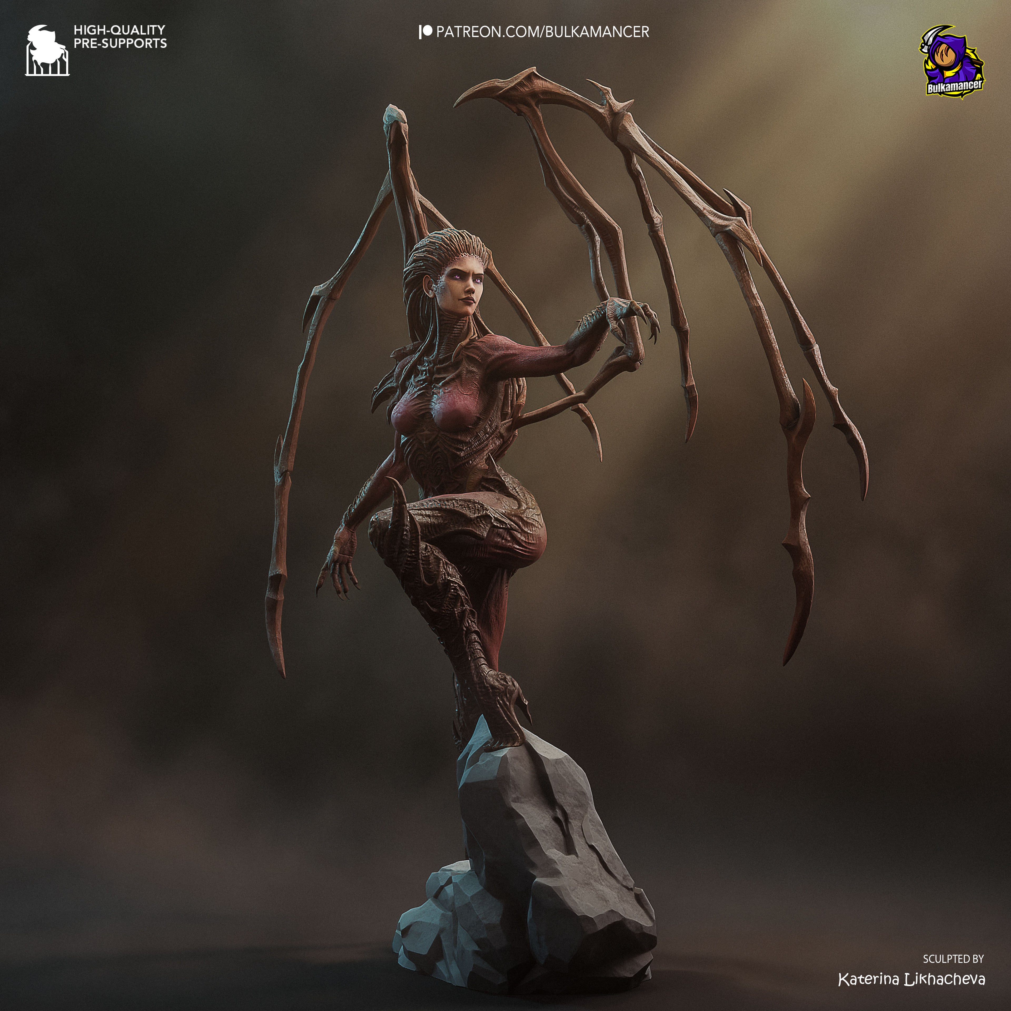 Abyssal Bonewing Queen | 1/8 Unpainted Resin Kit Model
