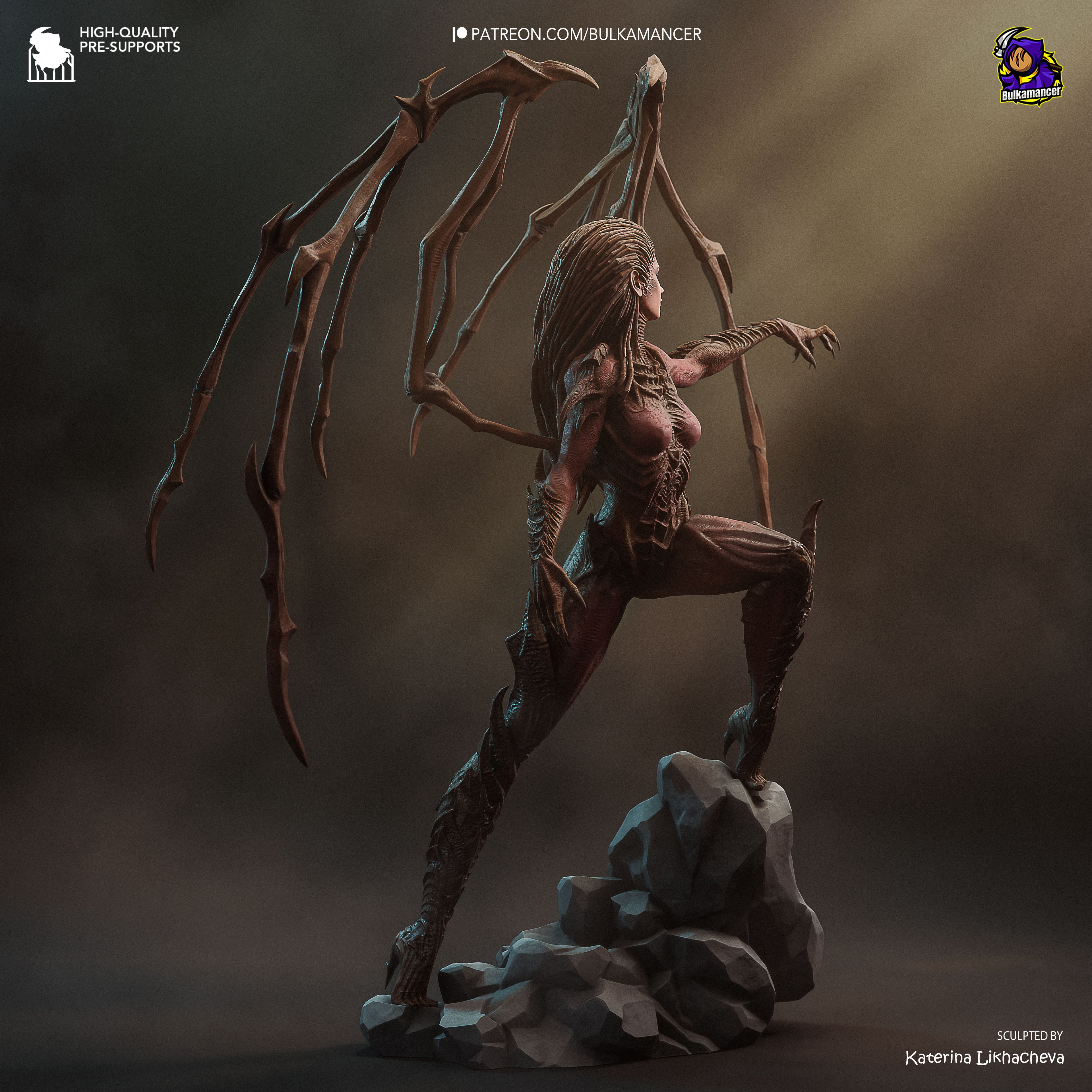 Abyssal Bonewing Queen | 1/8 Unpainted Resin Kit Model