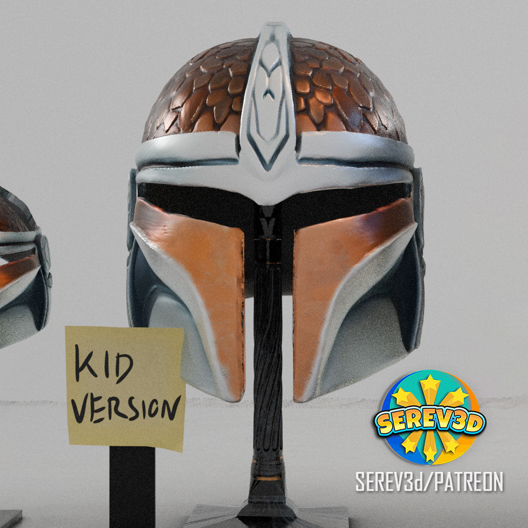 Dragonscale Battle Helm (Kitty Version available) | Made To Fit Full Color FDM Model