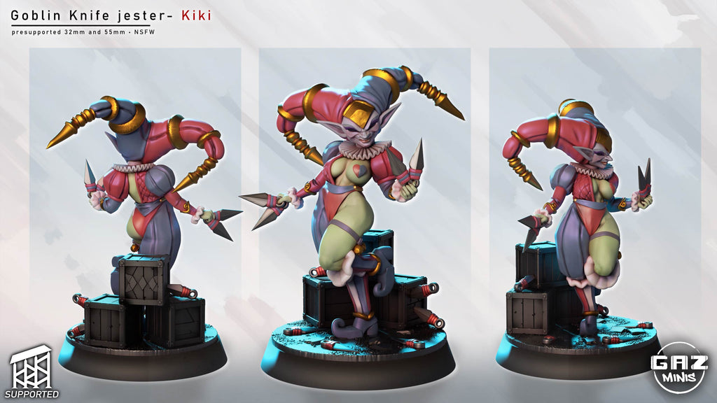 Fey Trickster Harlequin | 32mm & 55mm Unpainted Resin Kit Model