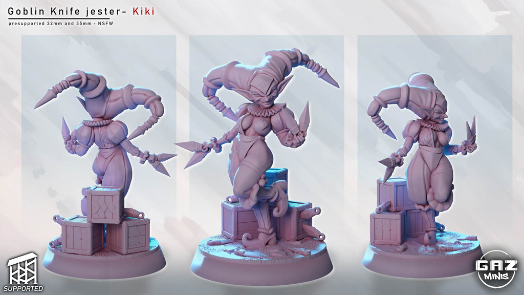 Fey Trickster Harlequin | 32mm & 55mm Unpainted Resin Kit Model