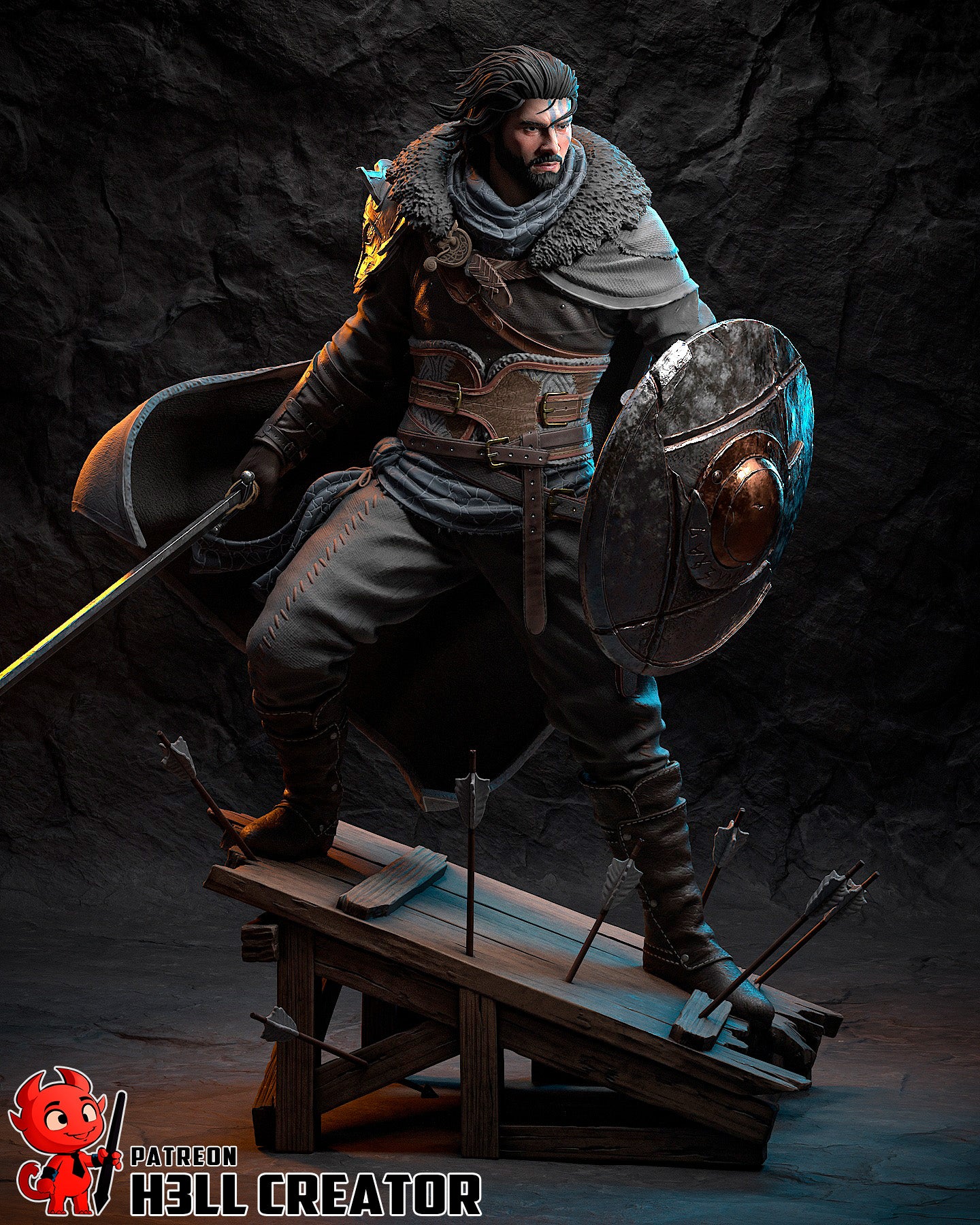 Northguard Shield Warden | 1/10 Unpainted Resin Kit Model