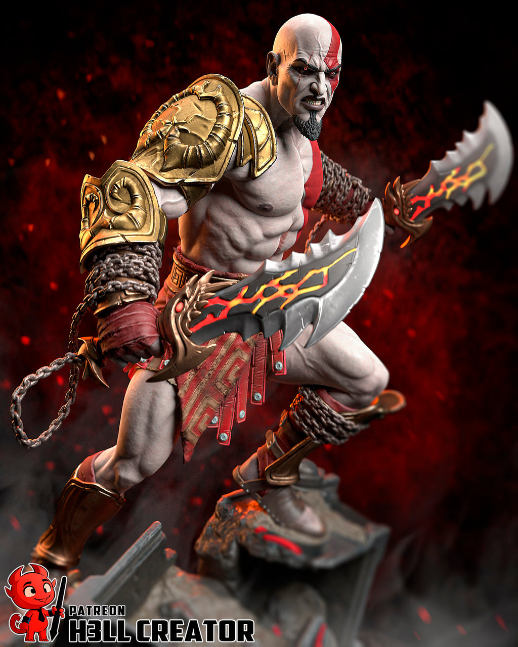 Rage Scarred Berserker | 1/10 Unpainted Resin Kit