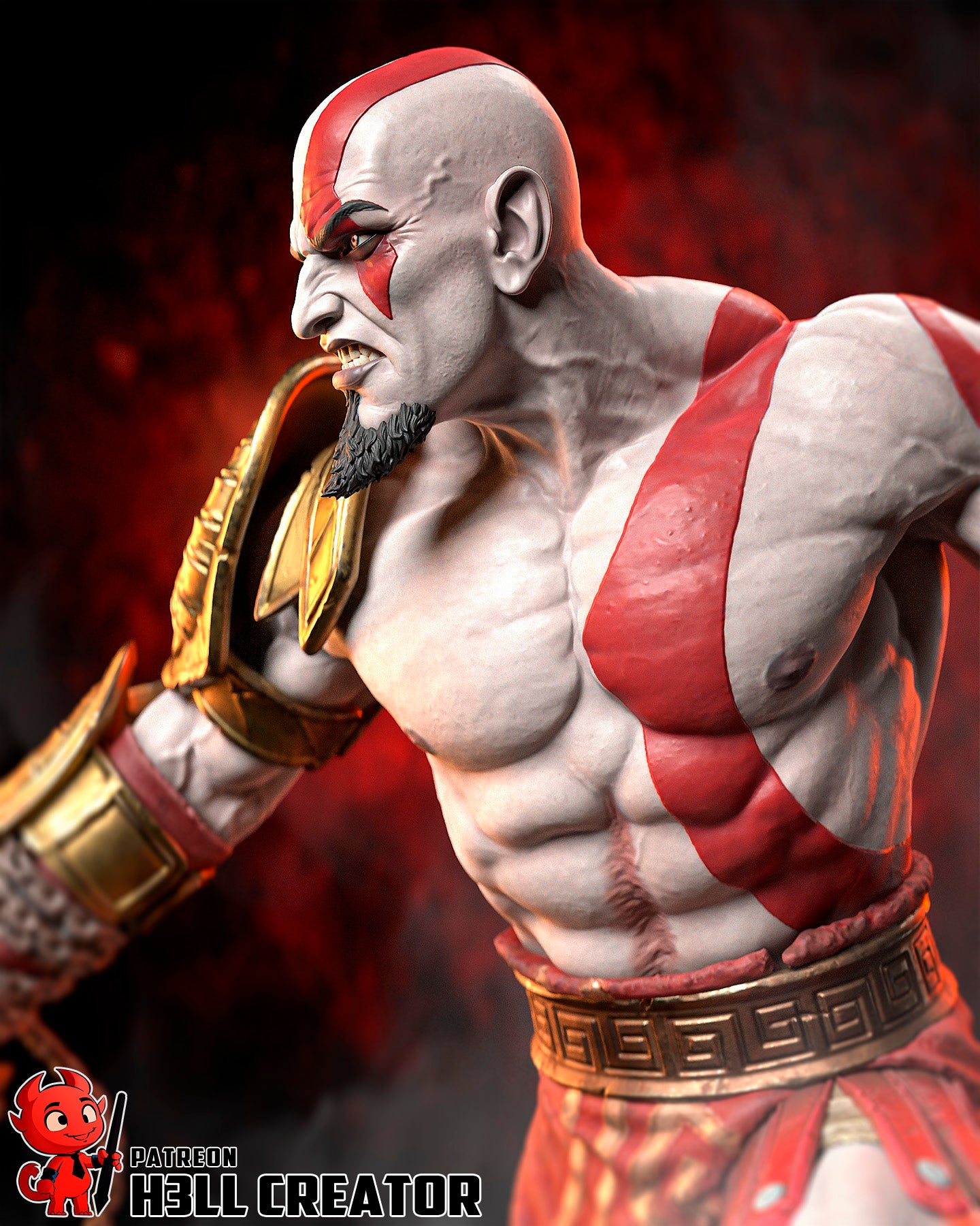 Rage Scarred Berserker | 1/10 Unpainted Resin Kit