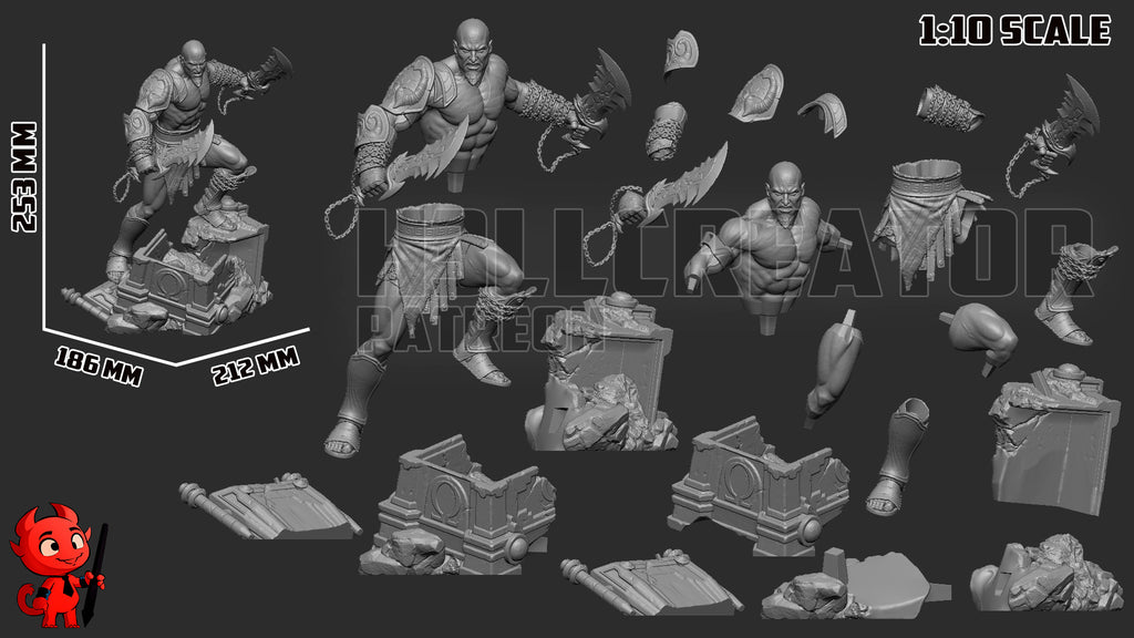 Rage Scarred Berserker | 1/10 Unpainted Resin Kit