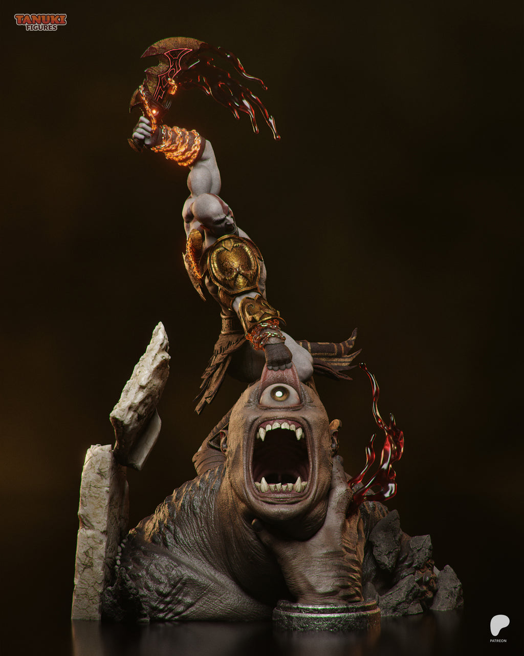 Ragebound Axe Slayer | 1/7 Unpainted Resin Kit Model